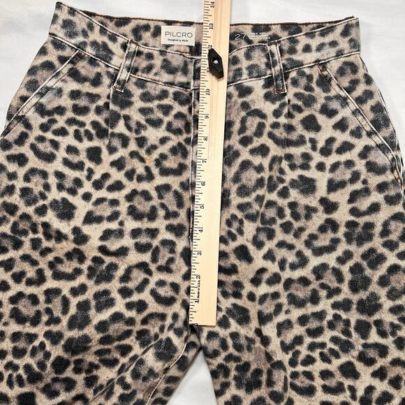 Anthropologie Pilcro Jeans Size 27 Leon Double Hem High-Rise Wide-Leg Cuffed - Picture 7 of 16